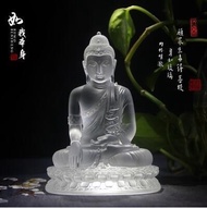 Buddha statue ornaments glass Sakyamuni Buddha statue jade Buddha statue home furnishings