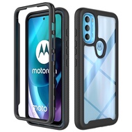 Moto G31 G41 G51 G71 5G Armor 2In1 Shockproof Bumper Back Cover Transparent 360 Heavy Duty Hybrid Protect Phone Case