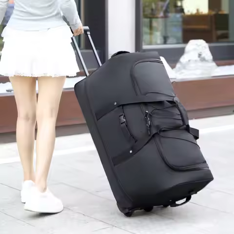Multifunctional Trolley Travel Bag for Men, Suitable for Business Trips, Travel, and Boarding, Can B