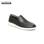 DAPPER รองเท้าหนัง แบบสวม Lightweight Nappa Leather Loafers สีดำ