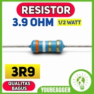 Resistor 3.9 3r9 Ohm 5% 1/2W