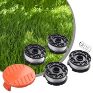 [Hot-Peat]Trimmer Spool 4 Pack& Cap& Spring Replacement for Cap Spring