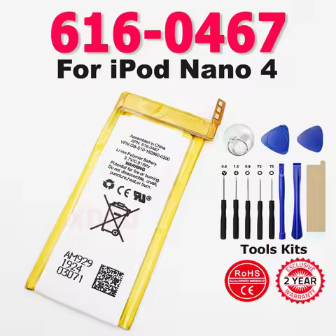 Replacement Battery 616-0467 For ipod Nano4 4G 4th Generation MP3 Li-Polymer Batteriy Nano 4 Batteri