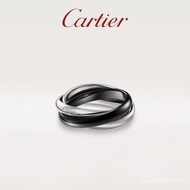 fashion [คลังสินค้าพร้อม] Cartier Cartier Trinity Series Rose Gold Gold White Gold Three-Ring Three-