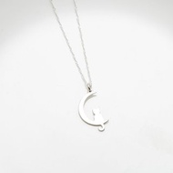 【Angel & Me】月亮 貓咪 s925 純銀項鍊 生日 情人節 耶誕禮盒