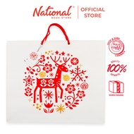 Printed Gift Bag Christmas reindeer large with gift tag 43x12x37cm xMGBL13 - Gift Bags