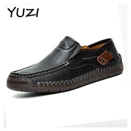 YUZIFour Seasons Versatile Lazy One-Piece Large Size Casual Beanie Leather Shoes 38-48