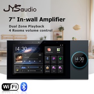 Home 2 Zone Audio Inwall Amplifier 7 Inch Android 11 Alexa Voice Tuya Smart Home Control Panel 8x30W
