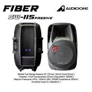 Speaker 15 Inch Aktif Pasif AUDIO ONE SW 115 Bluetooth Monitor Panggung 800 Watt Fiber Box Plastik