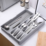 Cutlery Storage Tray Expandable Drawer Organizer