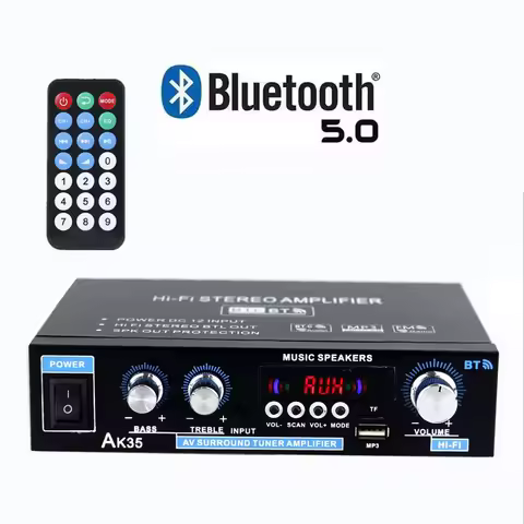 AK35 Digital Power Amplifier Bluetooth U Disk Power Amplifier Two-channel Power Amplifier