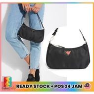 Guess Black Paris Shoulder Bag Handcarry Bag Handbag Women Beg Tangan Wanita Bergaya Berjenama