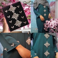 [CS6 BEEBLING] Set Kebaya Widuri - Iron On Chunky Beads