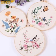 [DEMO3] Embroidery Kits,  Butterfly DIY Embroidery Kits,  Bird Handmade Flower Embroidery Stitching 