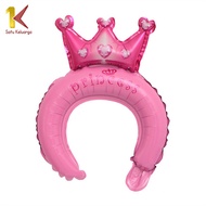 Satu Keluarga Bando Balon Foil Anak Karakter Hewan Lucu C593 Headband Balloon Kids Bendo Balon Latex
