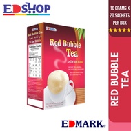 Edmark Products Red Bubble Tea 16 grams x 20 Sachets Instant Tea Powder with Red Yeast Rice