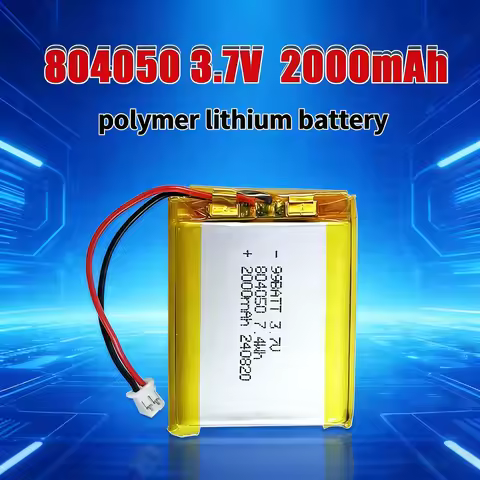804050 Lithium Polymer Battery 3.7V 2000mAh Li-po Li-Polymer Batteries for Massager Medical Equipmen