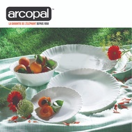 ♂Arcopal Feston 12pc White Dinner Set Plates Set Dinnerware Tableware Opal Glass