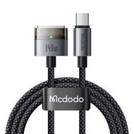 Mcdodo 140W Type C To Magsafe 3สายเคเบิลพร้อมสายชาร์จแบบเร็วไฟสัญญาณสำหรับแมคบุ๊กโปรแอร์13 14 16 M1
