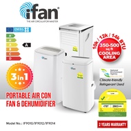 iFan 3IN1 Portable Aircon 10K-14KBTU Portable Air Conditioner, Air Cooler, Fan, Dehumidifier Cool (IF9010/IF9012/IF9014)