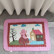 Cotton doormat, quilt style kitchen rug