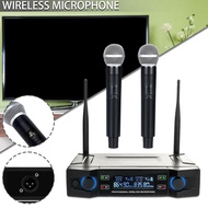 Professional 2 Channel UHF Wireless Dual Microphone Cordless Handheld Mic System