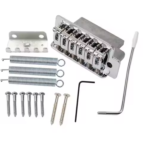1 Set Alloy Chrome Tremolo Bridge Standard Guitar Fittings tools For Fender Stratocaster Strat Elect