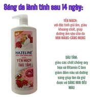 sữa tắm hazeline yến mạch dâu tằm 1kg sáng da lành tính sau 14 ngày