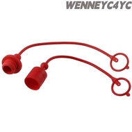 WENNEYC4YC Hydraulic Coupler Dust Cap, 1/2 ISO-B Red Hydraulic Dust Covers, Hydraulic Quickly Connec