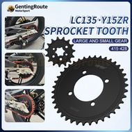 LC135 RXZ Y125 Y110 Y100 Y15 Lagenda 110 415 428 Sprocket Sproket Disc Front Rear Motor Racing Black