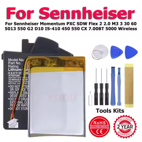 New Replace Battery For Sennheiser Momentum PXC SDW Flex 2 2.0 M3 3 30 60 5013 550 G2 D10 IS-410 450