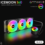 : Tản nhiệt nước AIO Coolmoon ICE MOON 360 White Crystal Diamond - 360mm -LED ARGB 5V | All Socket A