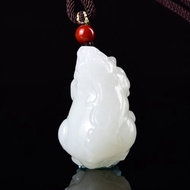 秒殺價 天然新疆和田玉羊脂玉貔貅吊墜 玉質細膩