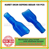 PAKET 100 PCS Karet Skun Gepeng Ukuran Besar / Karet Skun Model Gepeng / Karet Pelindung Skun Gepeng