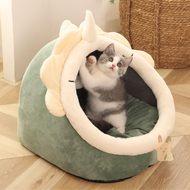 Pet bed cartoon house- fordable removable bedding mat cat dog rabbit