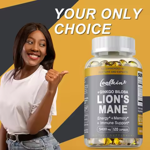 Lion's Mane Mushroom Capsules - Benefits Brain and Memory, Boosts Immunity, Boosts Energy, Improves
