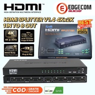 HDMI Splitter 8 Port V1.4 4Kx2K 1 input to 8 output (TV)