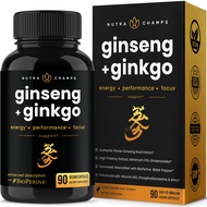 Korean Red Ginseng Root 1650mg | Ginseng and Ginkgo Biloba 120mg | Korean Red Panax Ginseng Capsules