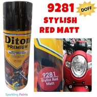 Cat Pilox Diton Premium Stylist Red Matt 9281 400ml warna matte merah doff dop honda pcx scoopy scoo