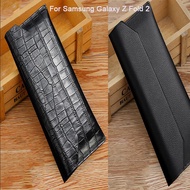 [Ready] Fashion Genuine Leather Protective Phone Bag Anti-scratch Mobile Phone Pouch for Samsung Galaxy Z Fold 2 Phone