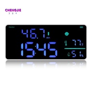 Wall Hanging Sound Level Meter 30-130DB Range 8.6 Inch Large LED Display Noise Time Temperature