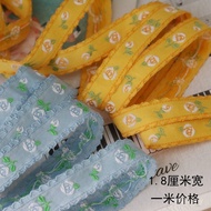 1.8cm Reben Jacquard Gaya Etnik Bersulam DIY Ikatan Simpul Aksesori Rambut Kanak-Kanak Klip Rambut A