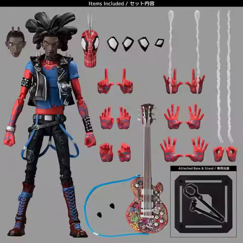 In Stock Sentinel SV-Action SPIDER-PUNK Hobie Brown Spider-Man Movability Model Toys Spider-Man: Acr