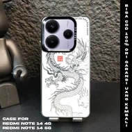 CASE XIAOMI REDMI NOTE 14 4G SOFTCASE REDMI NOTE 14 5G CASING PREMIUM LASER MATTE HARD MOTIF DRAGON