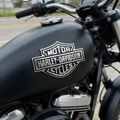 Aluminium Harley Davidson Tank Emblem Motorcycle Sticker Logo Decal