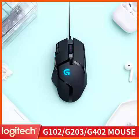 Professional Logitech G402 Gaming Mouse Fusion Engine Tech 8 Programmable Buttons 4 DPI Modes Anti-S