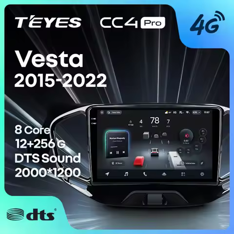 TEYES CC4 PRO For LADA Vesta Cross Sport 2015 - 2022 CarPlay Android Auto 2DIN Autoradio Car play Ra