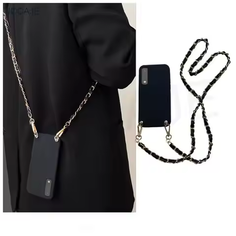 Crossbody Lanyard leather chain Soft Phone Case For LG K71 K62 K52 K42 Stylo 7 Necklace Strap Should