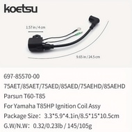 KOETSU Ignition Coil Assy 697-85570-00 for Yamaha 2-Stroke 85HP Outboard Motor, Boat Engine Replacem