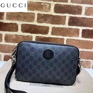 LV_ Bags Gucci_ Bag Other Interlocking Double Men's Shoulder 703468 Woman Embossin NLKQ